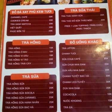 Thực đơn- Cafe Thai Siam - Nguyễn Trãi