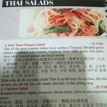 Thực đơn- Cafe Thai Siam - Nguyễn Trãi