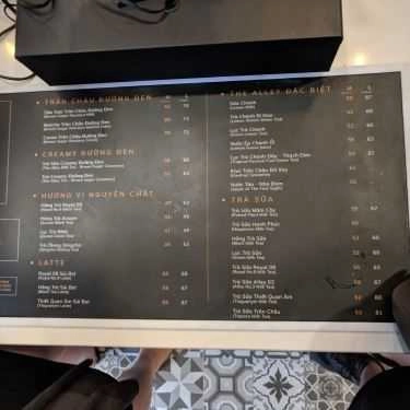 Thực đơn- Cafe The Alley - Trà Sữa Đài Loan - Lê Đại Hành