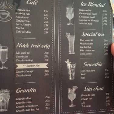 Thực đơn- The Arabican Coffee