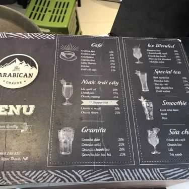 Thực đơn- The Arabican Coffee