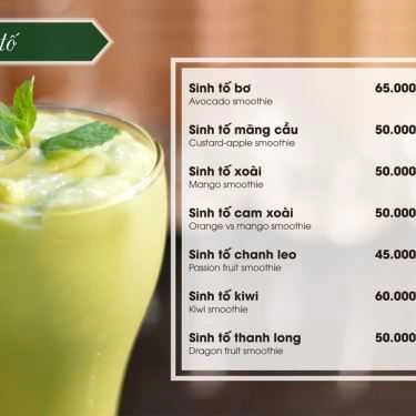 Thực đơn- The Cafe - Lạc Long Quân