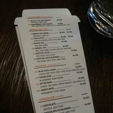 Thực đơn- The Coffee House - Rice City Linh Đàm