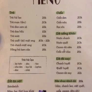 Thực đơn- The May Tea - Trà, Cafe & Bánh Ngọt