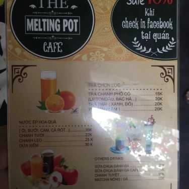 Thực đơn- The Melting Pot Coffee