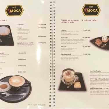 Thực đơn- The Moca Cafe