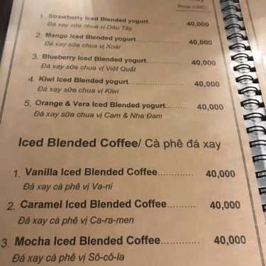Thực đơn- The Passion Coffee - Drinks & Fastfood