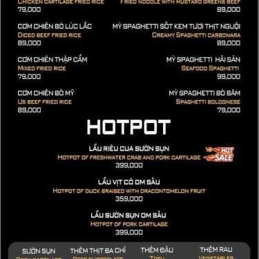 Thực đơn- Quán Nhậu The Red - Smoke Grill & Beer