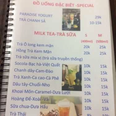 Thực đơn- Thiên Đường Ăn Vặt - Khương Trung