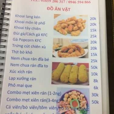 Thực đơn- Thiên Đường Ăn Vặt - Khương Trung