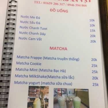 Thực đơn- Thiên Đường Ăn Vặt - Khương Trung