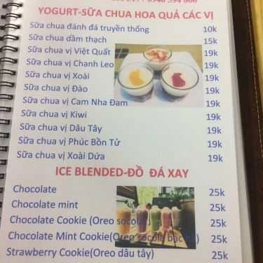 Thực đơn- Thiên Đường Ăn Vặt - Khương Trung