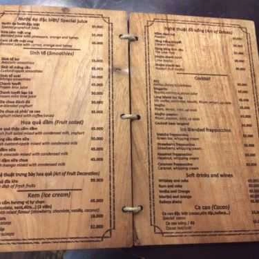 Thực đơn- Cafe Thiền Việt Trà