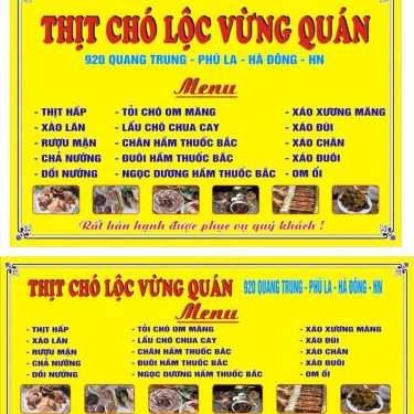 Thực đơn- Quán Nhậu Lộc Vừng Quán - Thịt Chó Các Món