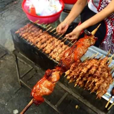 Món ăn- Ăn vặt Thịt Xiên Nướng - Chợ Ngọc Hà