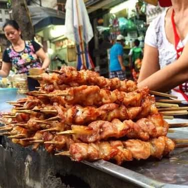 Món ăn- Ăn vặt Thịt Xiên Nướng - Chợ Ngọc Hà