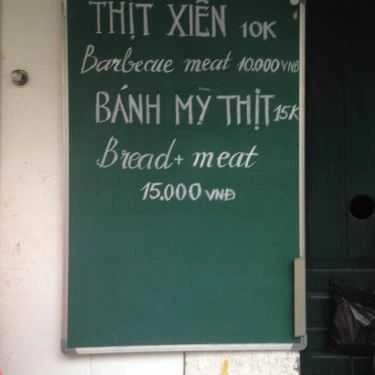 Thực đơn- Ăn vặt Cường Nướng - Bánh Mì & Thịt Xiên Nướng