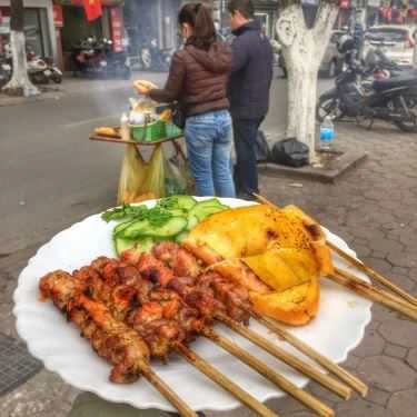 Món ăn- Ăn vặt Thịt Xiên Nướng & Bánh Mì Bơ - Hồ Đắc Di