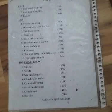 Thực đơn- Cafe Thỏ - Fastfood & Drinks
