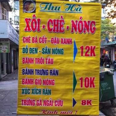 Thực đơn- Thu Hà - Xôi Chè & Đồ Ăn Vặt