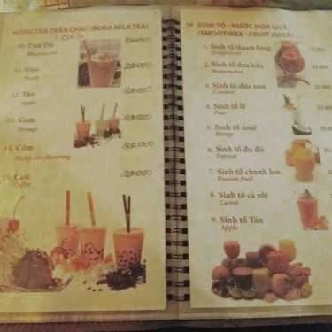 Thực đơn- Ăn vặt Thu Nga - Kem Xôi & Chè Thái
