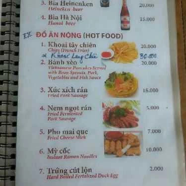 Thực đơn- Ăn vặt Thu Nga - Kem Xôi & Chè Thái