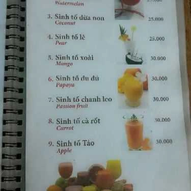 Thực đơn- Ăn vặt Thu Nga - Kem Xôi & Chè Thái