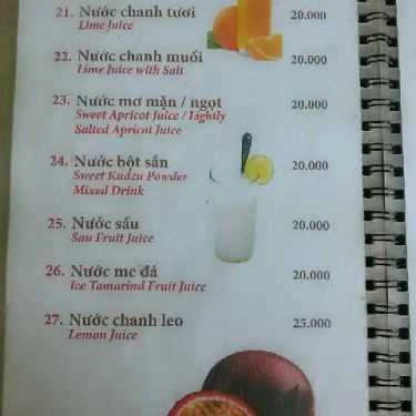 Thực đơn- Ăn vặt Thu Nga - Kem Xôi & Chè Thái