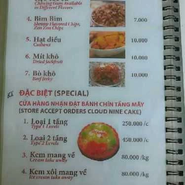 Thực đơn- Ăn vặt Thu Nga - Kem Xôi & Chè Thái