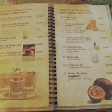 Thực đơn- Ăn vặt Thu Nga - Kem Xôi & Chè Thái