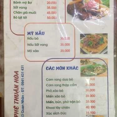 Tổng hợp- Thuận Hòa Cafe - Quan Nhân