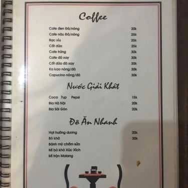 Thực đơn- Thức - Coffee & Shisha