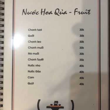Thực đơn- Thức - Coffee & Shisha