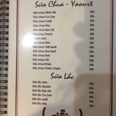Thực đơn- Thức - Coffee & Shisha
