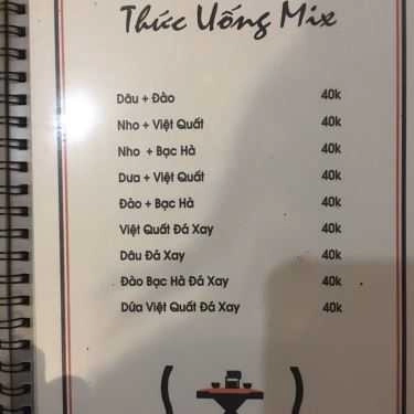 Thực đơn- Thức - Coffee & Shisha