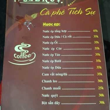 Thực đơn- Tích Sự Cà Phê
