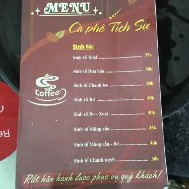 Thực đơn- Tích Sự Cà Phê