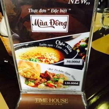 Thực đơn- Nhà Hàng Time House - Restaurant & Bar