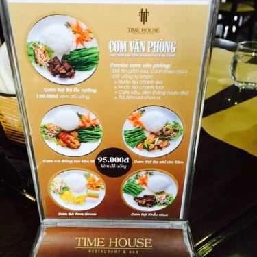 Thực đơn- Nhà Hàng Time House - Restaurant & Bar