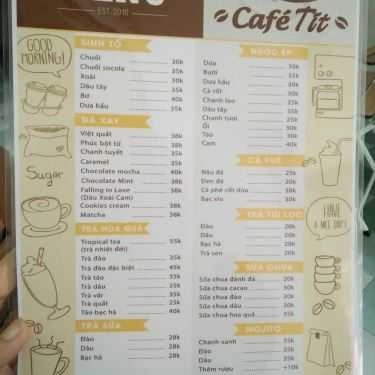 Thực đơn- Tít Cafe - Quán Thánh