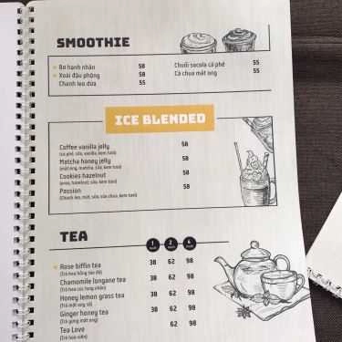 Thực đơn- Cafe Tổ - Koffie, Thee & Honey