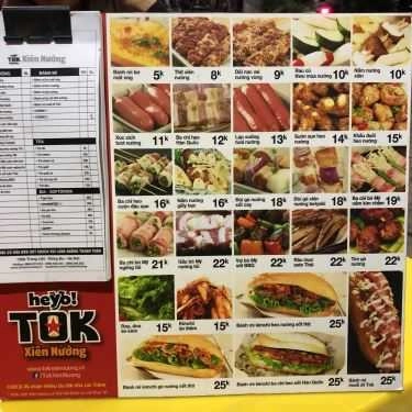 Thực đơn- Ăn vặt Tok - Xiên Nướng Đường Phố