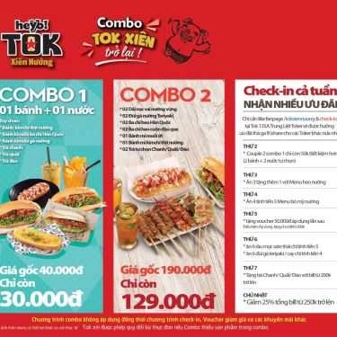 Thực đơn- Ăn vặt Tok - Xiên Nướng Đường Phố