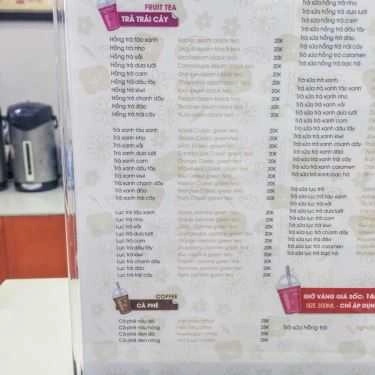 Thực đơn- Ăn vặt Top Tea - Trà Sữa Trân Châu