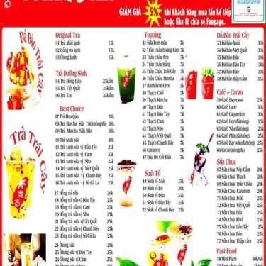 Thực đơn- Tosa 光る Milk Tea & Cafe