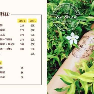 Thực đơn- Cafe Trà Ba Lá - Trà Sữa Phúc Long & Đồ Ăn Vặt