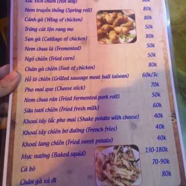 Thực đơn- Trà Chanh & Đồ Ăn Vặt - 21 Tạ Hiện