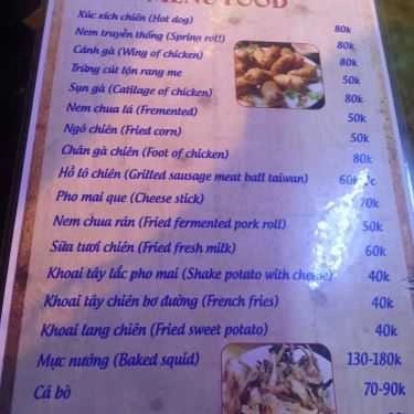 Thực đơn- Trà Chanh & Đồ Ăn Vặt - 21 Tạ Hiện