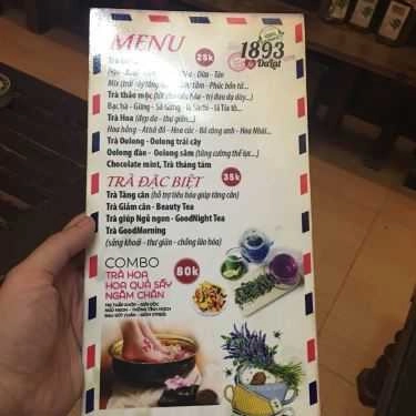 Thực đơn- Cafe Trà Hoa Đà Lạt 1893 In Hà Nội