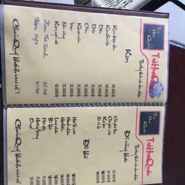 Thực đơn- Cafe Trà Hoa Quán - Hồ Văn Quán